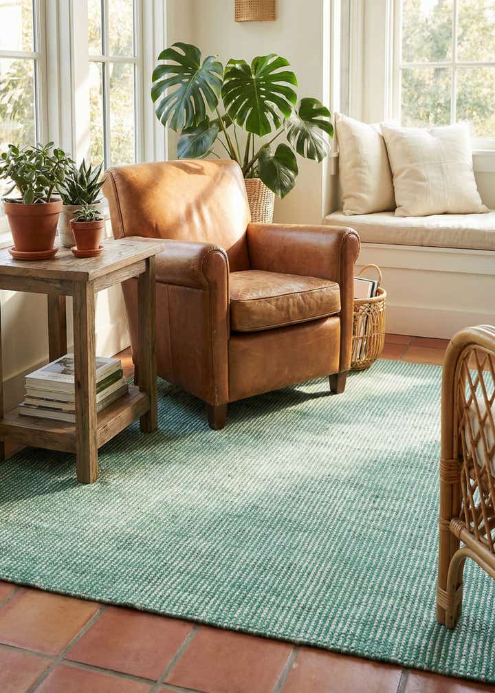 4' 1 x 6' 1 Hand Woven Jill Zarin English Manor Farmhouse Wool Rug
