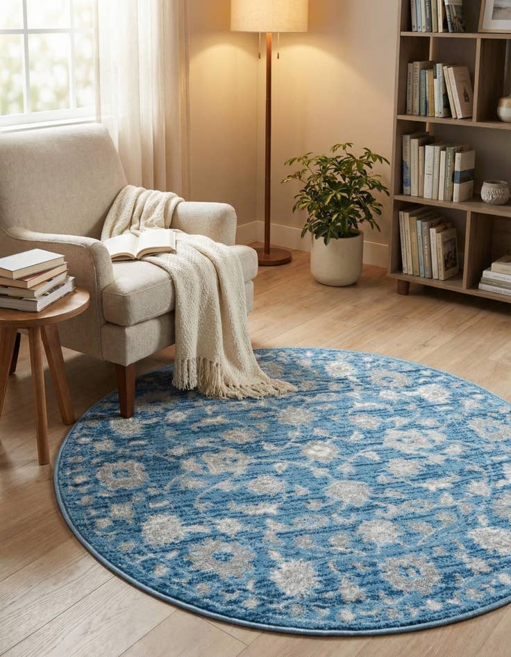 Detail image of 3' 3 x 3' 3 Boston Round Rug