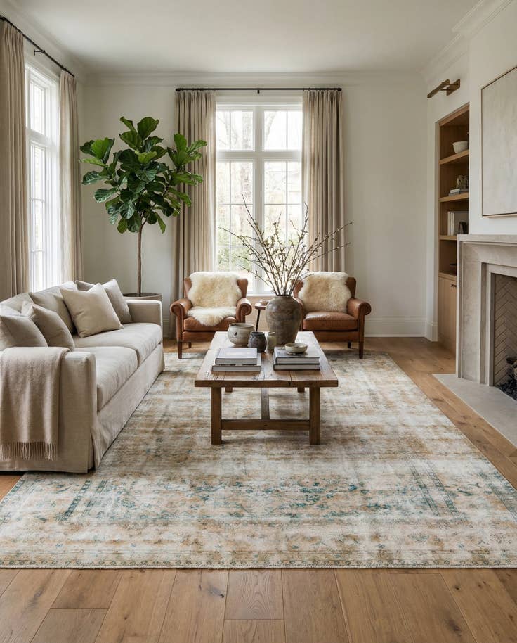 Detail image of 8' 1 x 11' 5 Hand Knotted Ultra Vintage Persian Wool Rug