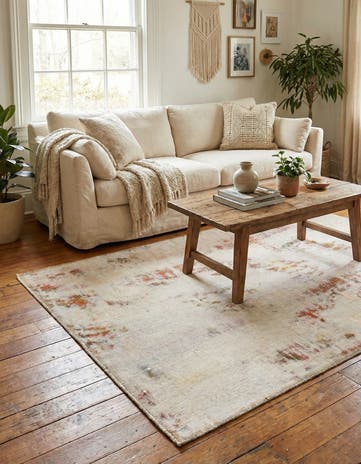 3' 5 x 5' 5 Hand Knotted Ultra Vintage Persian Wool Rug