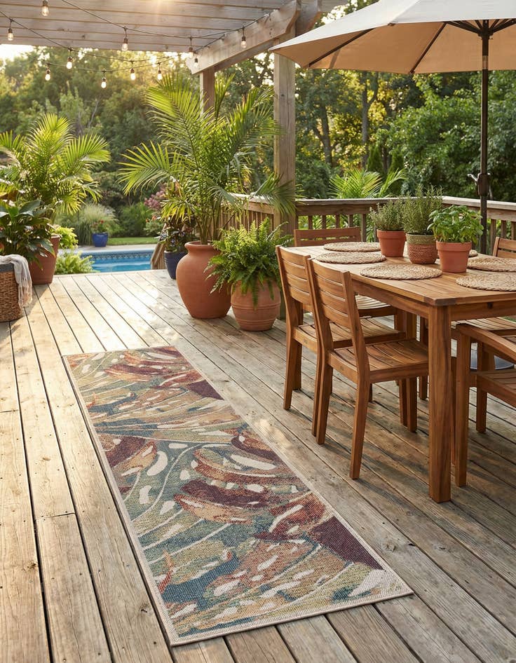 Detail image of 2' 7 x 10'  Washable Baja Indoor / Outdoor Runner Rug