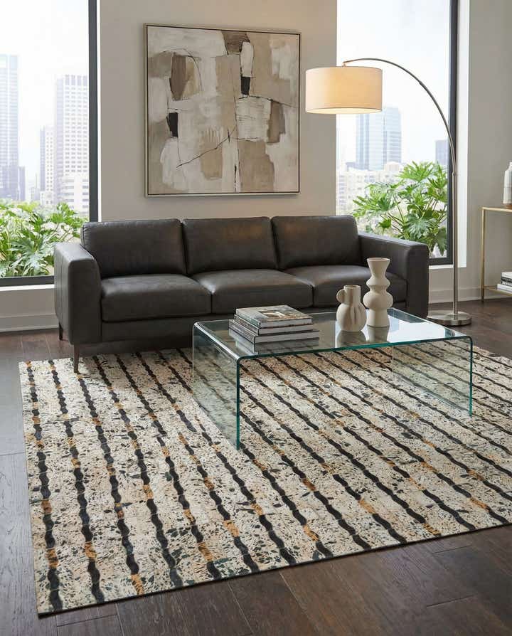 5' x 8' Cowhide Leather Rug