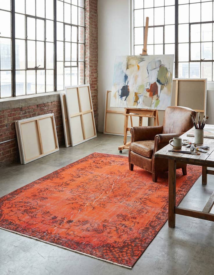 Detail image of  6' 4 x 9' 11 Ultra Vintage Wool Rug