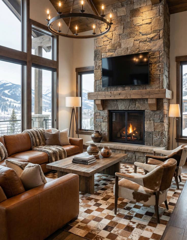 Detail image of  8' x 9' 9 Cowhide Leather Rug