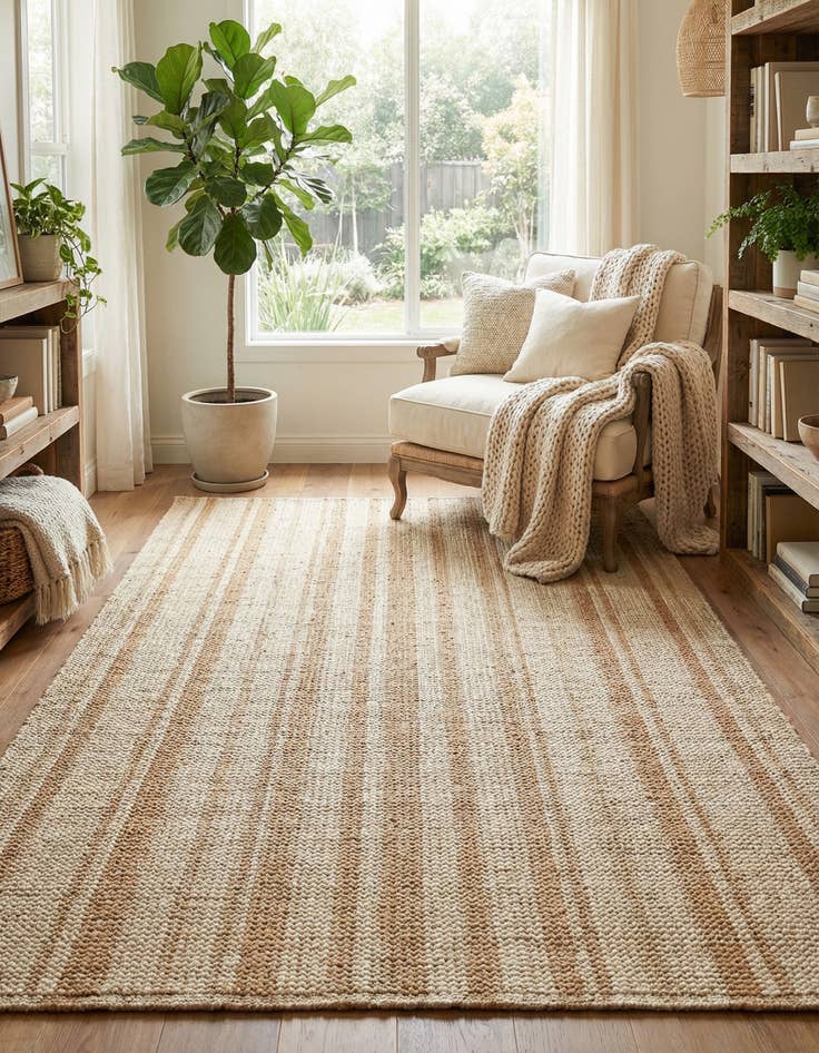 Detail image of  7' 10 x 10'  Hand Woven Lariat Rug