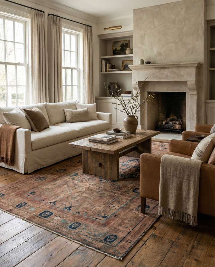 5' 6 x 10' 9 Hand Knotted Ultra Vintage Persian Wool Rug