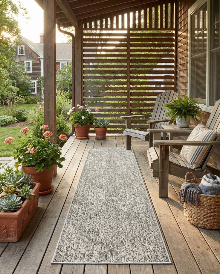 Detail image of 2' x 8' Easy-Clean Traditional Indoor / Outdoor Runner Rug