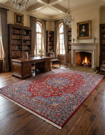 8' 6 x 12' 6 Kashan Wool Rug