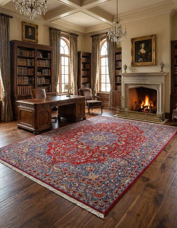 8' 6 x 12' 6 Kashan Wool Rug