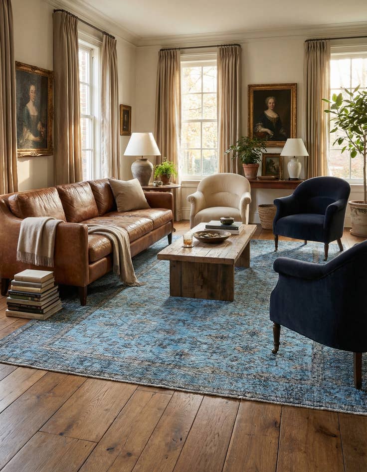 Detail image of  4' 8 x 8' 7 Ultra Vintage Wool Rug