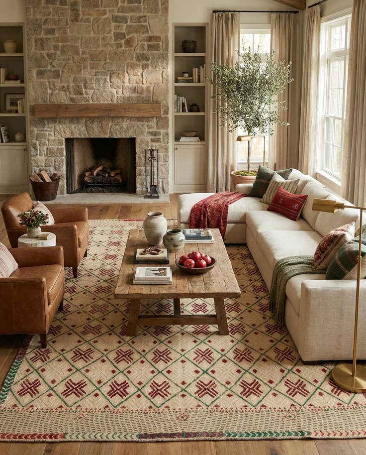 Detail image of 9' 10 x 14' 2 Hand Knotted Darya Wool Rug