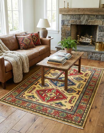 4' x 6' Hand Knotted Kazak Rug