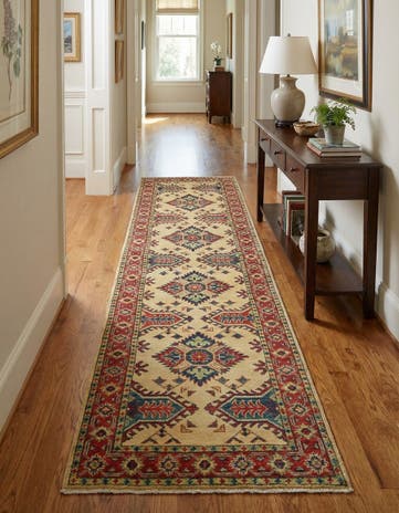 2' 9 x 9' 6 Hand Knotted Kazak Runner Rug