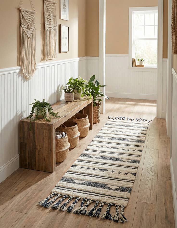 Detail image of 2' 2 x 8' 2  Hand Woven Arizona Wool Runner Rug