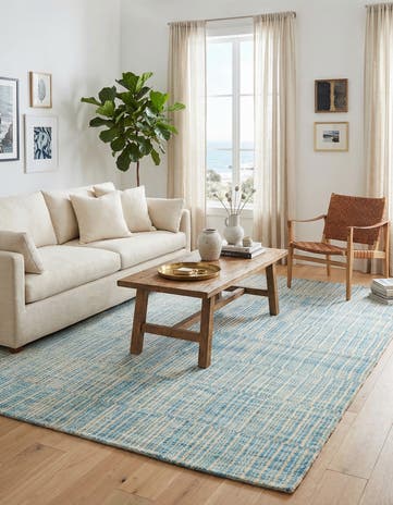 5' 9 x 7' 4 Hand Knotted Moroccan Wool Rug