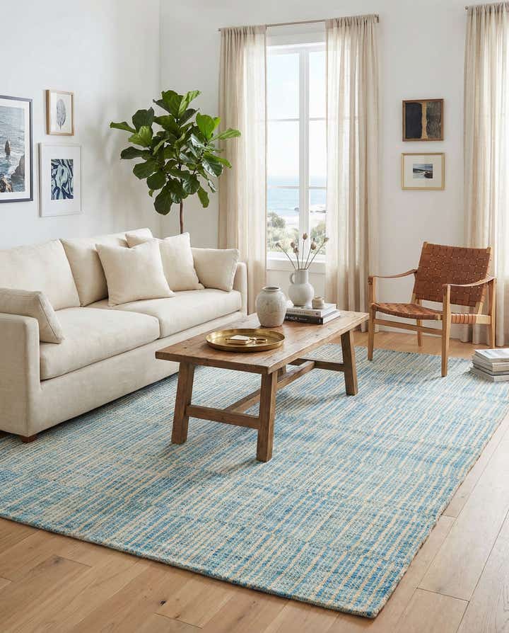 5' 9 x 7' 4 Hand Knotted Moroccan Wool Rug