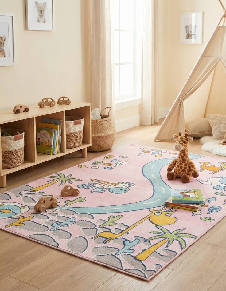 Detail image of 5' 3 x 7' 7  Washable  Indoor / Outdoor Rug