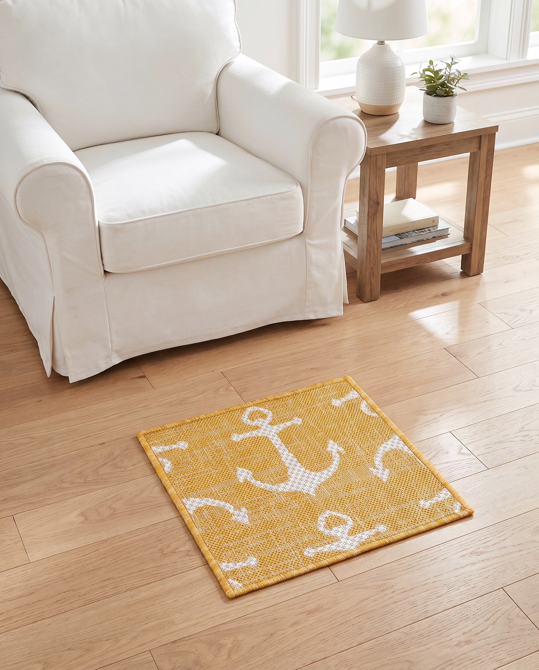 1' 4 x 1' 4 Easy-Clean Coastal Indoor / Outdoor Sample Rug