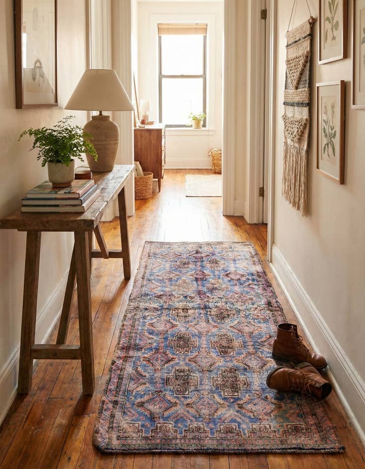 Detail image of 2' 6 x 5' 2  Hand Knotted Ultra Vintage Persian Wool Rug