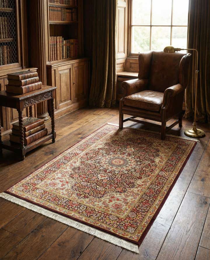 3' 3 x 4' 11 Ghom Silk Rug