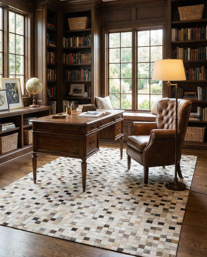 5' x 7' 11 Cowhide Stocks Rug