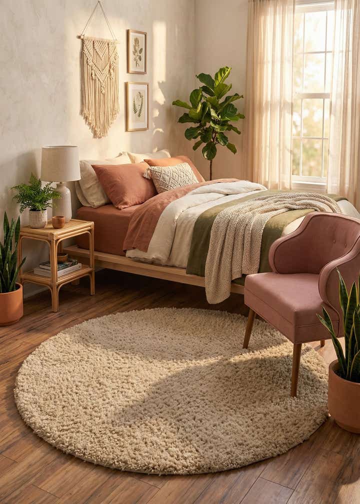 7' x 7' Zermatt Shag Round Rug