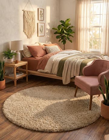 7' x 7' Zermatt Shag Round Rug