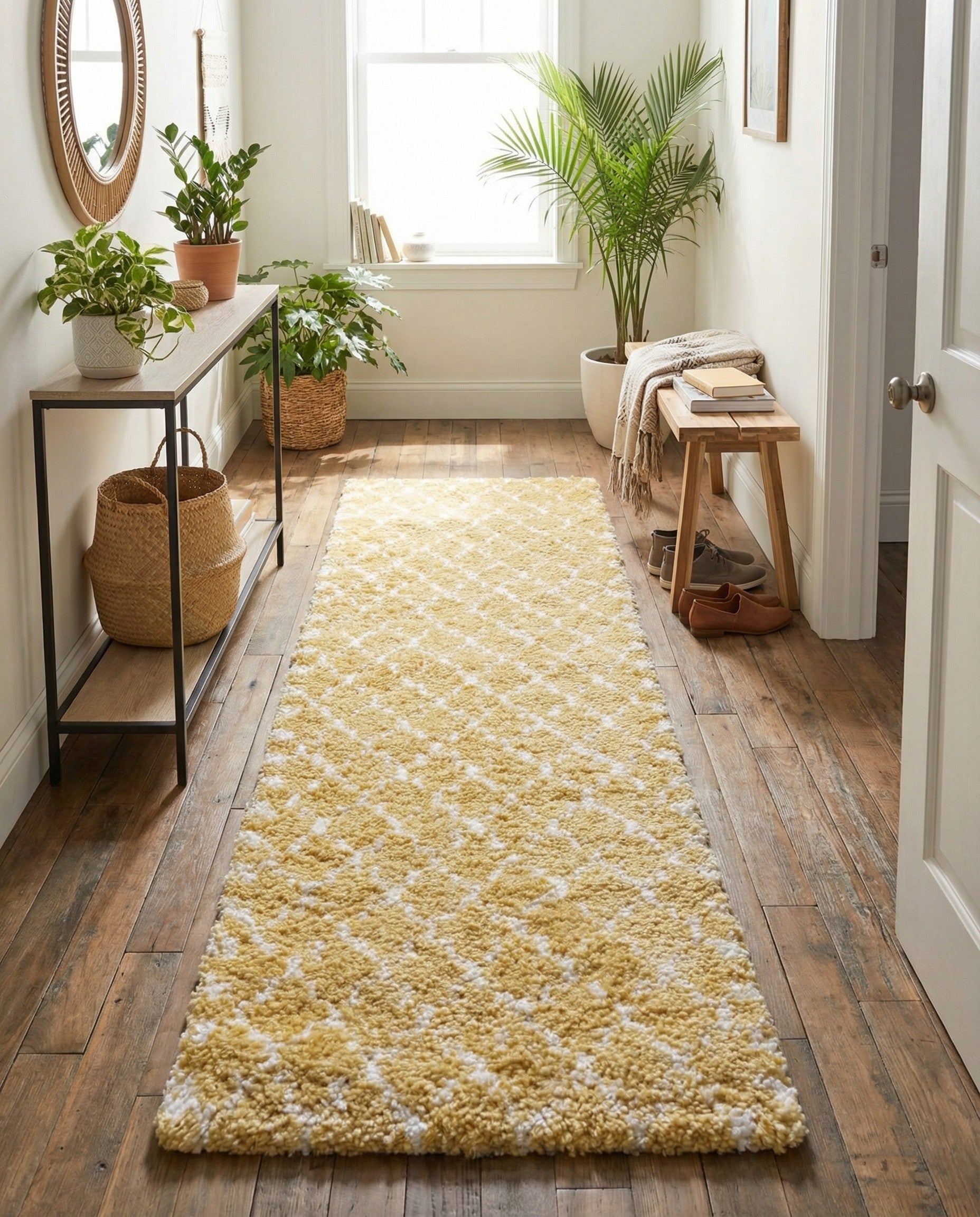  2' 7 x 10' Moroccan Shag Runner Rug