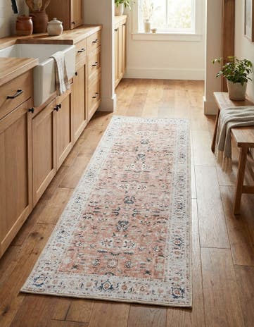 2' x 6' Washable Timeless Runner Rug