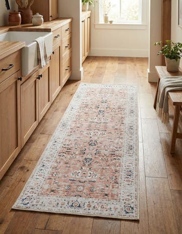 2' x 6' Washable Timeless Runner Rug