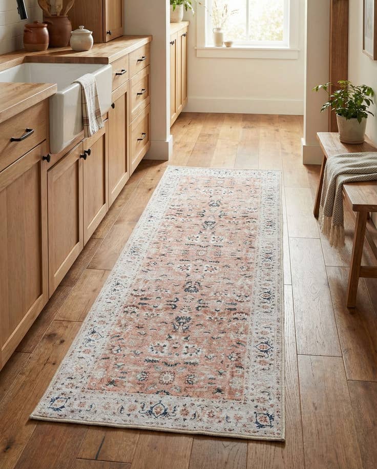 Detail image of 2' x 6' Washable Timeless Runner Rug