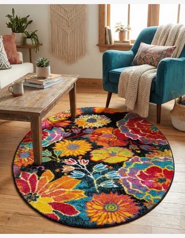 Black Tuscany Oval Rug