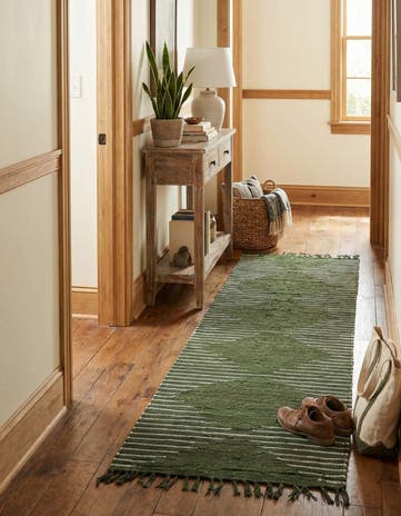 2' 7 x 10' Hand Woven Chindi Cotton Runner Rug
