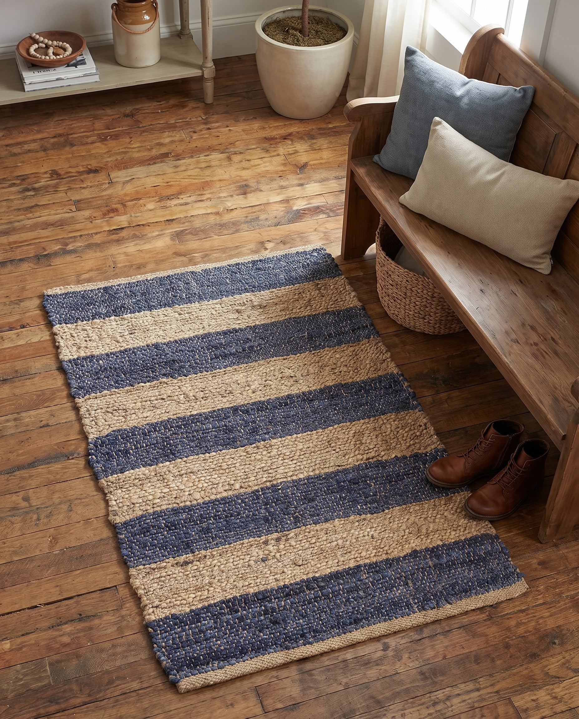 2' 2 x 3' 1 Handmade Braided Jute Rug