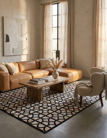 5' 3 x 7' 7 Cowhide Rug
