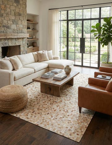 8' 2 x 10' Cowhide - Patchwork Rug