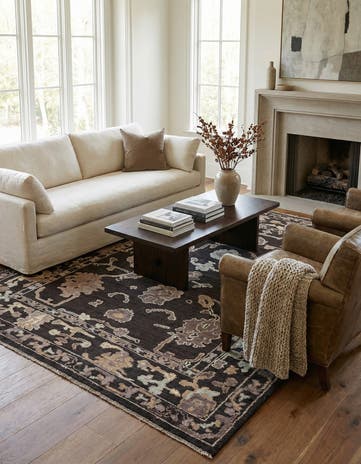 9' 4 x 12' 2 Hand Knotted Oushak Wool Rug