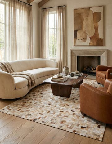 5' 4 x 7' 7 Cowhide Rug