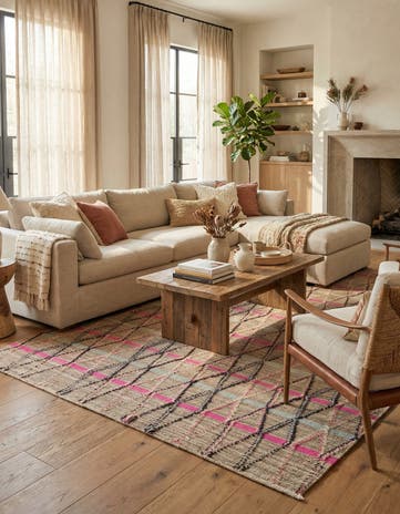 6' 5 x 9' 10 Hand Knotted Darya Wool Rug
