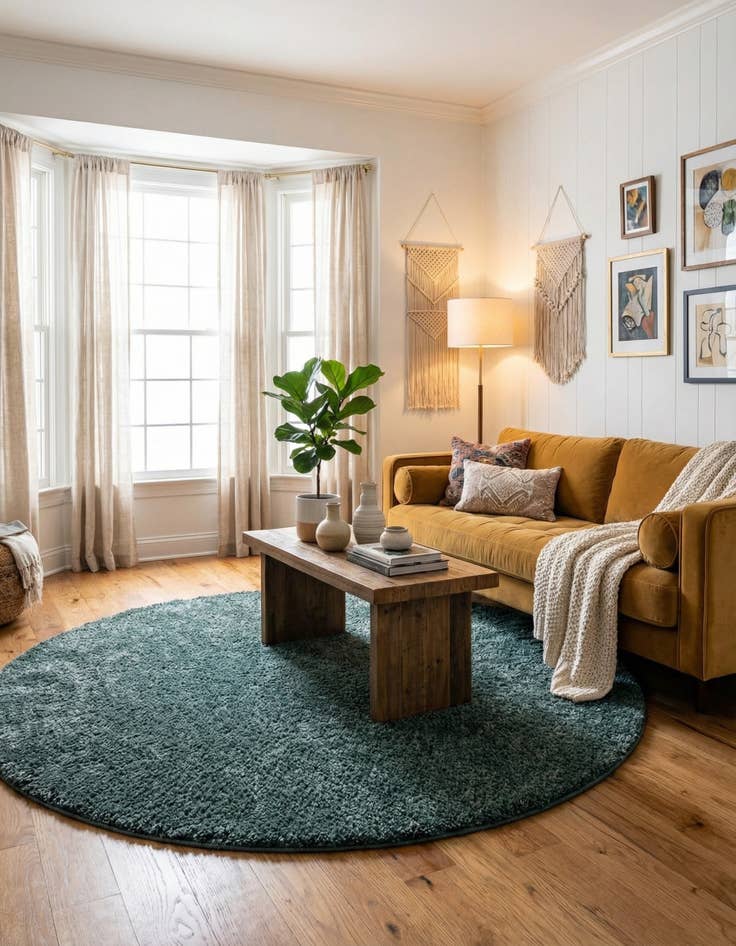 Detail image of  7' x 7' Jill Zarin Shaggy Chic Round Rug