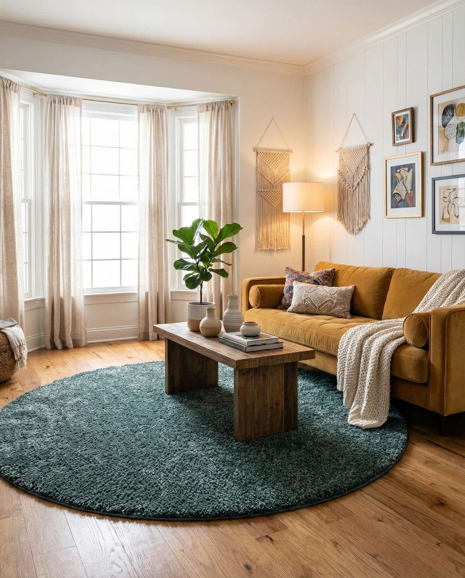 7' x 7' Jill Zarin Shaggy Chic Round Rug