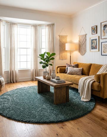 7' x 7' Jill Zarin Shaggy Chic Round Rug