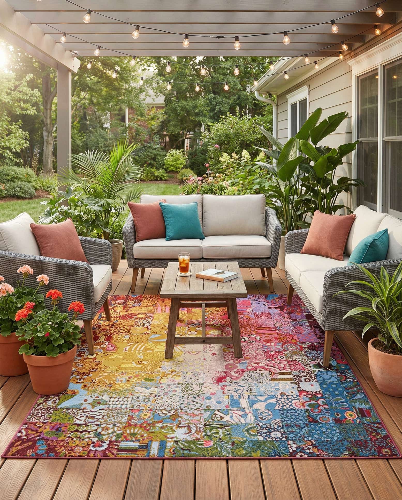 5' x 7' Easy-Clean Modern Indoor / Outdoor Rug