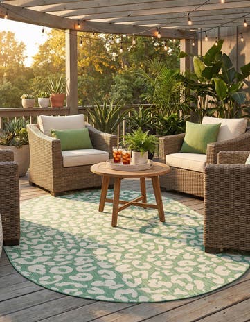 6' x 9' Easy-Clean Safari Indoor / Outdoor Oval Rug