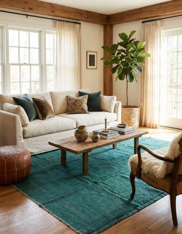 8' 2 x 10' 2 Hand Knotted Moroccan Wool Rug