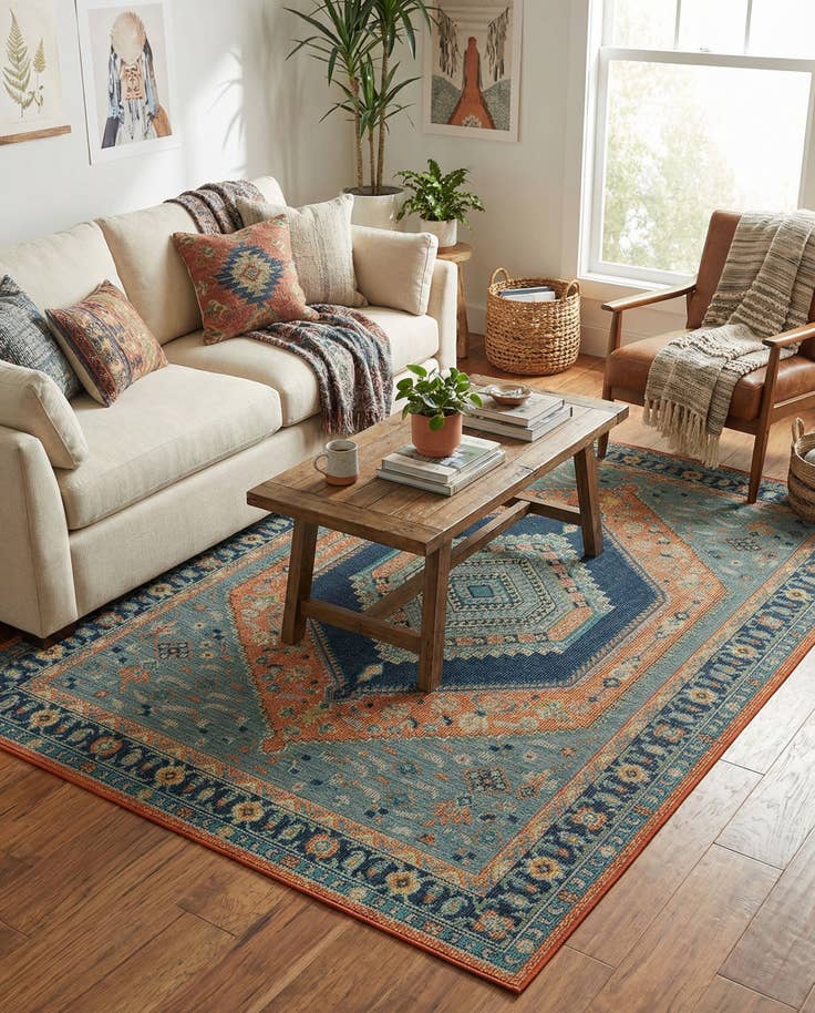 Detail image of 6' x 9' Easy-Clean Baja Indoor / Outdoor Rug