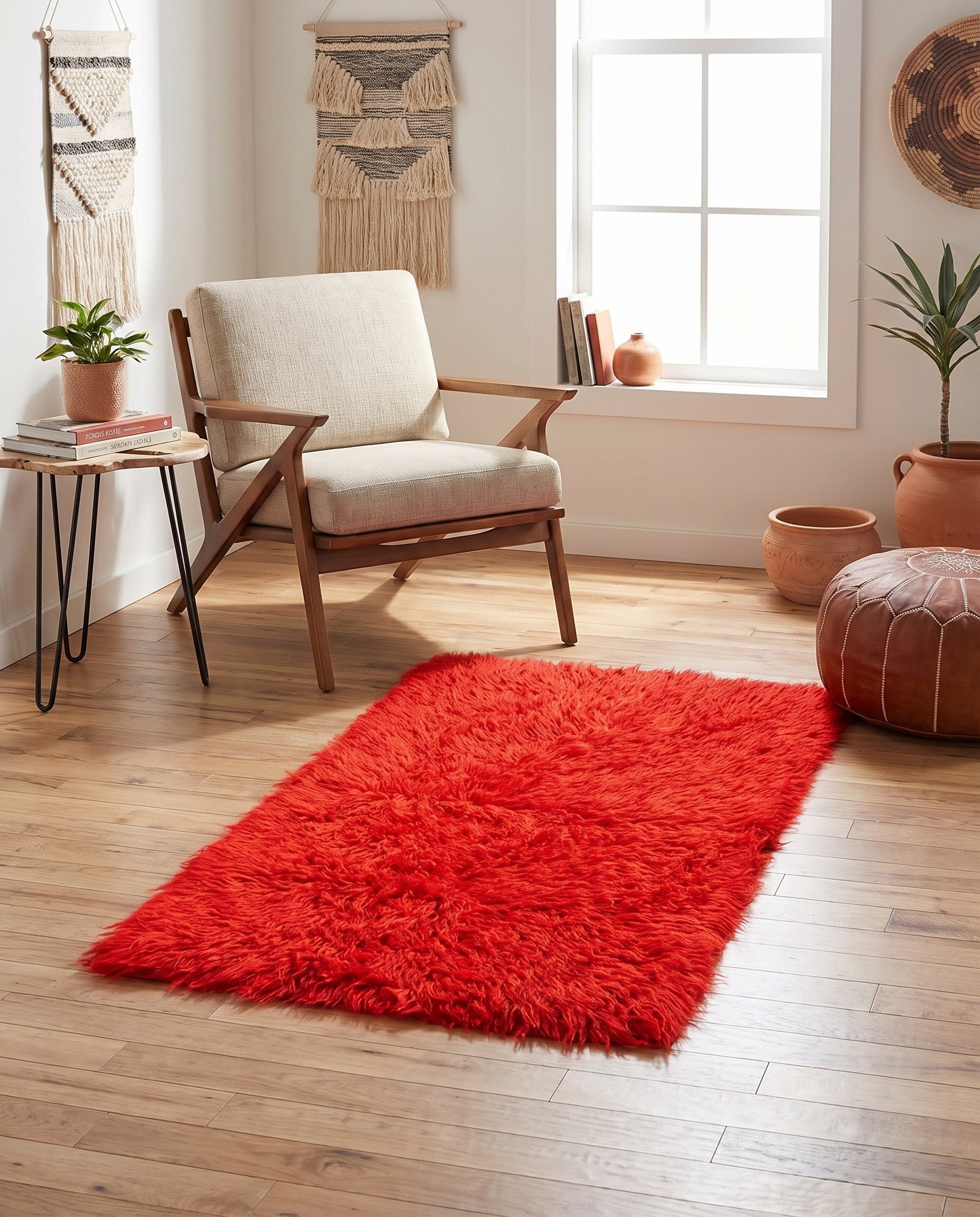 2' 5 x 4' 5 Hand Knotted Moroccan Wool Rug