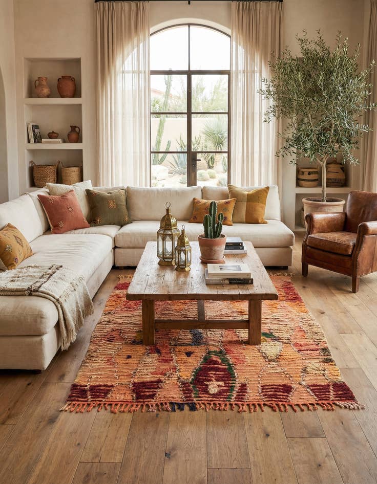 Detail image of 5' 2 x 5' 7 Berber Square Rug