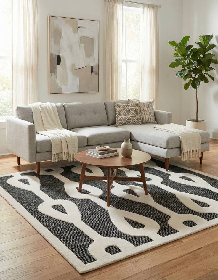 Detail image of 7' 10 x 7' 10 Prismatic Square Rug