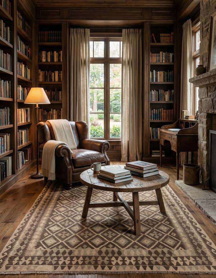 Detail image of 6' 11 x 9' 8  Hand Woven Kilim Maymana Wool Rug